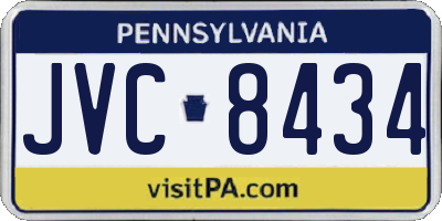 PA license plate JVC8434