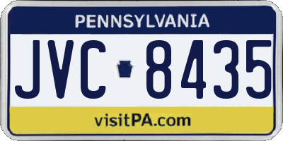 PA license plate JVC8435