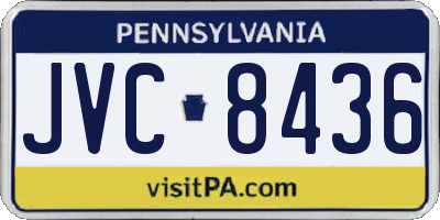 PA license plate JVC8436