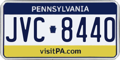 PA license plate JVC8440