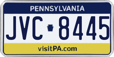 PA license plate JVC8445