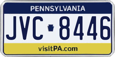 PA license plate JVC8446