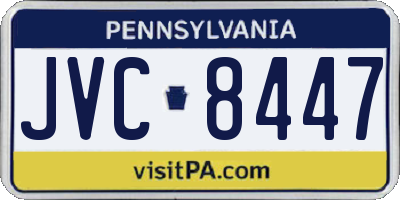 PA license plate JVC8447