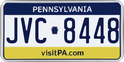 PA license plate JVC8448