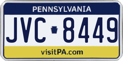 PA license plate JVC8449