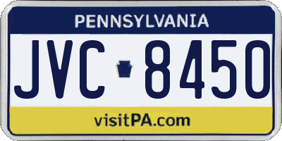 PA license plate JVC8450