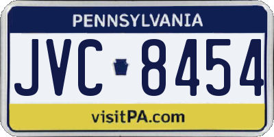 PA license plate JVC8454