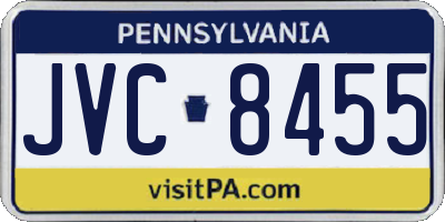 PA license plate JVC8455