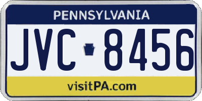 PA license plate JVC8456