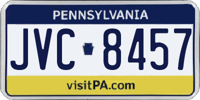 PA license plate JVC8457