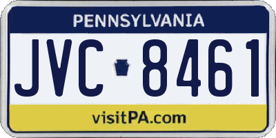 PA license plate JVC8461