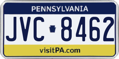 PA license plate JVC8462