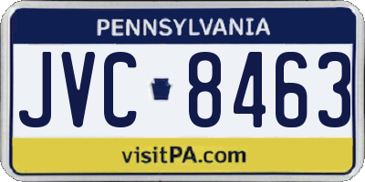 PA license plate JVC8463
