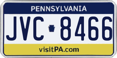 PA license plate JVC8466