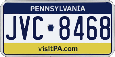 PA license plate JVC8468
