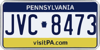 PA license plate JVC8473