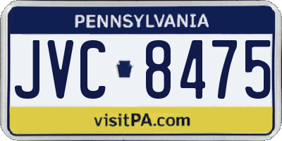 PA license plate JVC8475