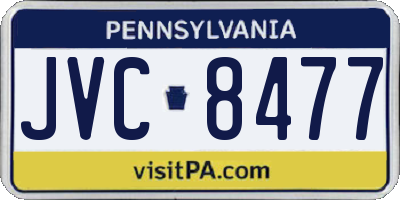 PA license plate JVC8477