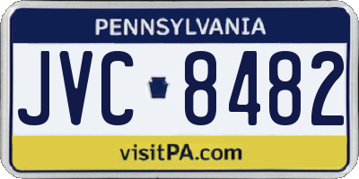 PA license plate JVC8482