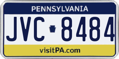 PA license plate JVC8484