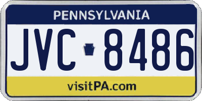 PA license plate JVC8486