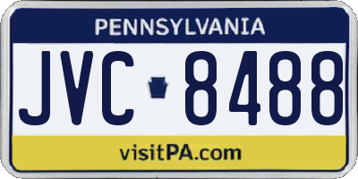 PA license plate JVC8488