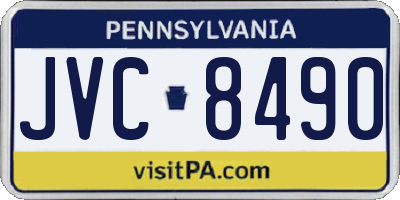 PA license plate JVC8490