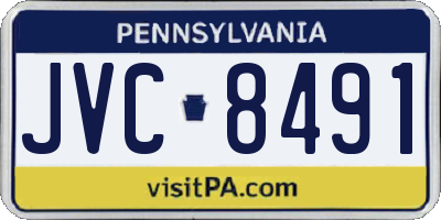 PA license plate JVC8491