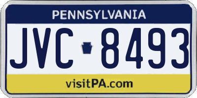 PA license plate JVC8493