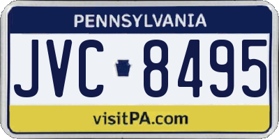 PA license plate JVC8495