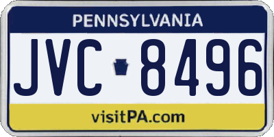 PA license plate JVC8496