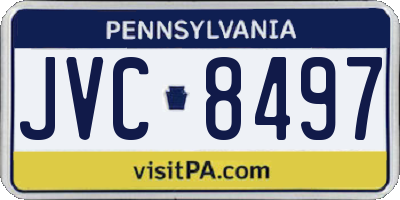 PA license plate JVC8497