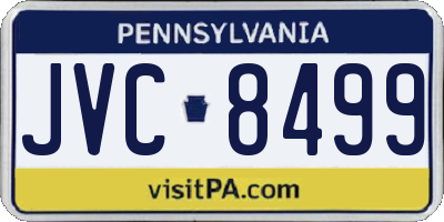 PA license plate JVC8499