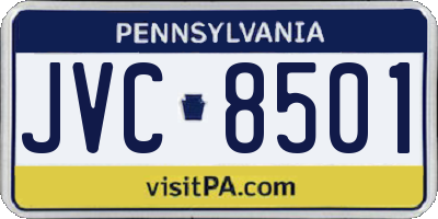 PA license plate JVC8501