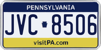 PA license plate JVC8506