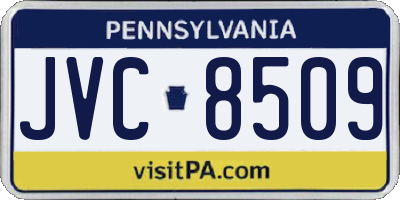PA license plate JVC8509