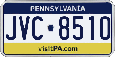 PA license plate JVC8510