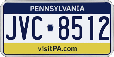 PA license plate JVC8512
