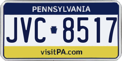 PA license plate JVC8517