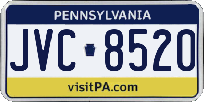 PA license plate JVC8520