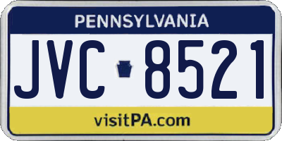 PA license plate JVC8521