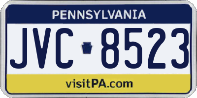 PA license plate JVC8523