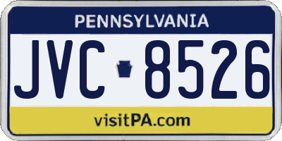 PA license plate JVC8526