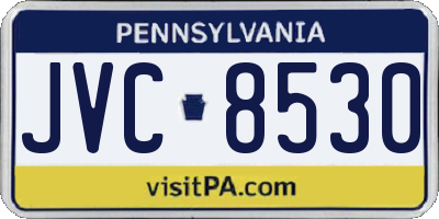 PA license plate JVC8530