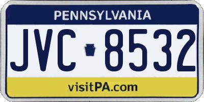 PA license plate JVC8532
