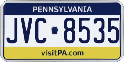 PA license plate JVC8535