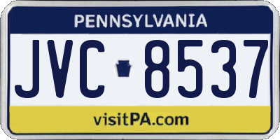 PA license plate JVC8537