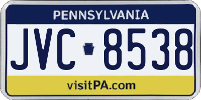 PA license plate JVC8538