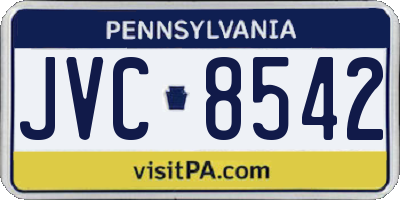 PA license plate JVC8542