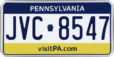 PA license plate JVC8547